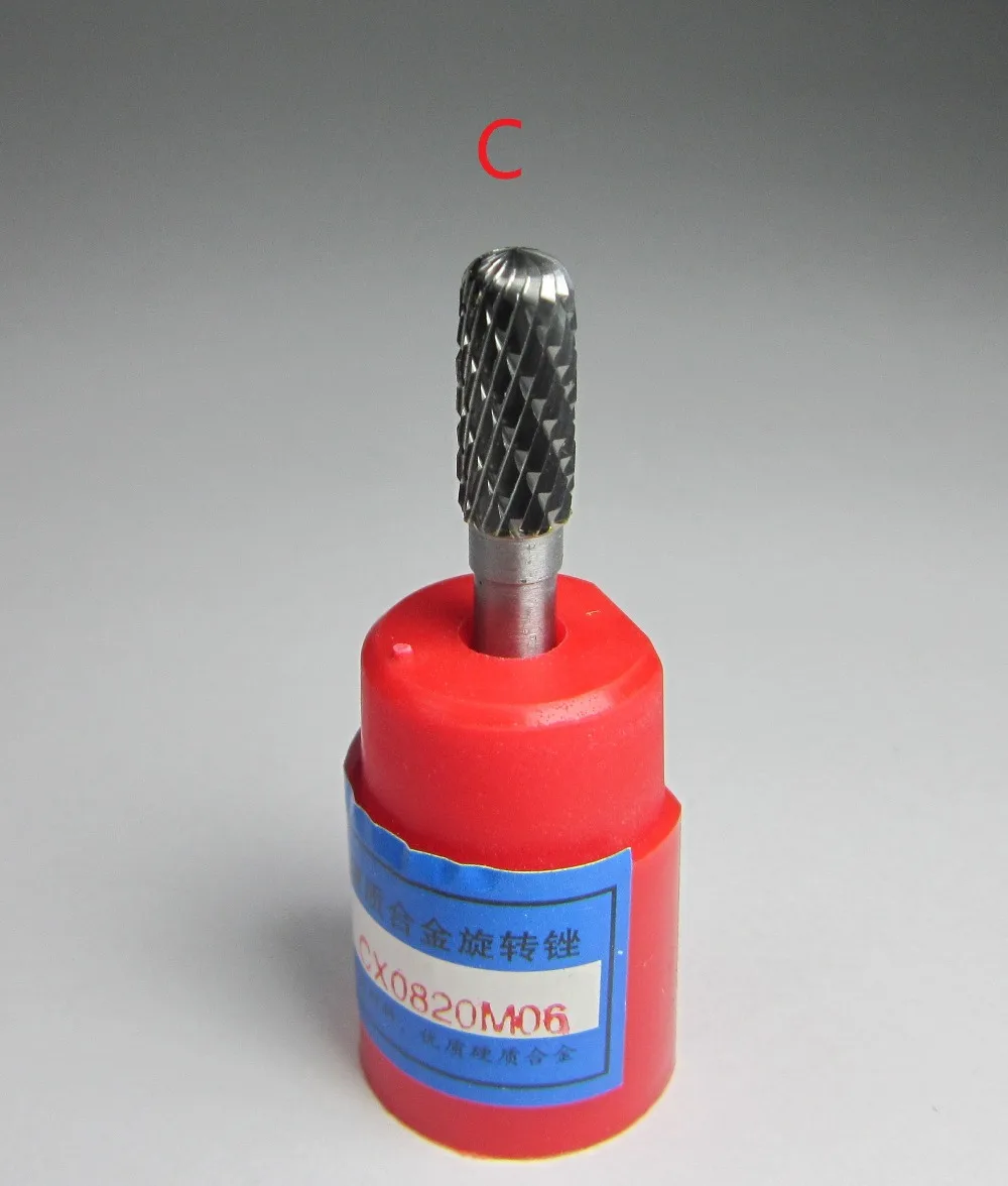 12mm Double Cut Tungsten Carbide Rotary File Burr 6.35mm Shank Metal Grinding C