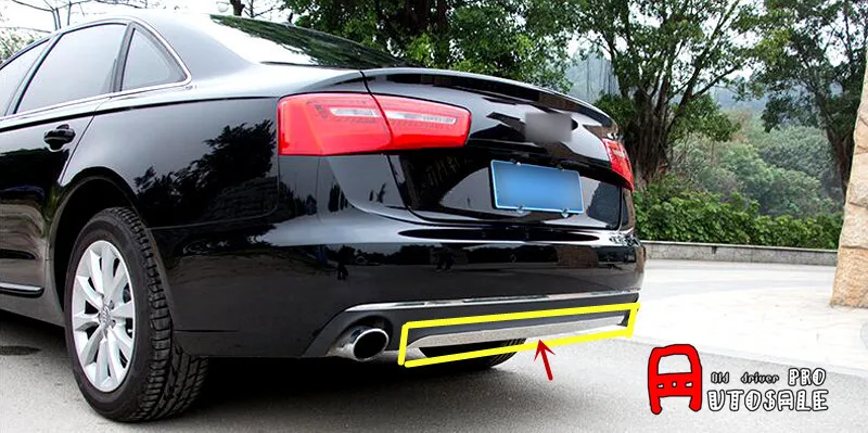

For Audi A6 C7 2012 2013 2014 2015 Stainless Chromium Styling Car Rear Trunk bottom Cover Trim Exterior Car Styling 1pcs