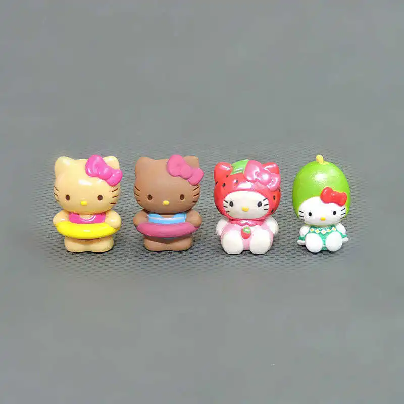 100 шт./лот 1,5-2,5 см Мини hello kitty фигурки пластиковые ПВХ рождественские игрушки для детей домашний декор торта коллекционные игрушки S4272