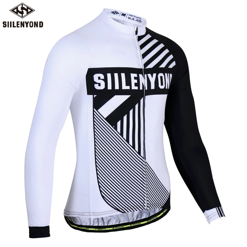 SIILENYOND Велоспорт Джерси с длинным рукавом Mtb Одежда для велосипеда одежда трико