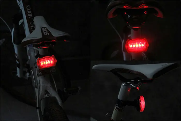 Excellent NEWBOLER 5LED Bike Light 6Flash Mode Cycling Safety Bicycle Rear Lamp Waterproof Bike Tail Light Warning Lamp Flashing 0