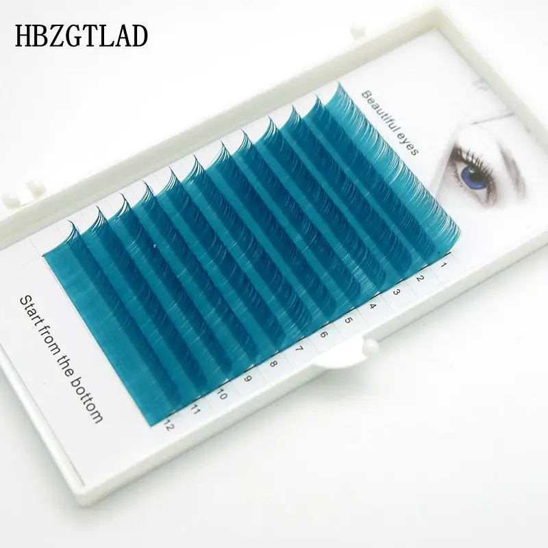 Hbzgtlad C/D curl 0,07/0,1 мм 8/15mm накладные ресницы синий цвет индивидуальный ресниц цветные ресницы искусственная объем и удлинение ресниц