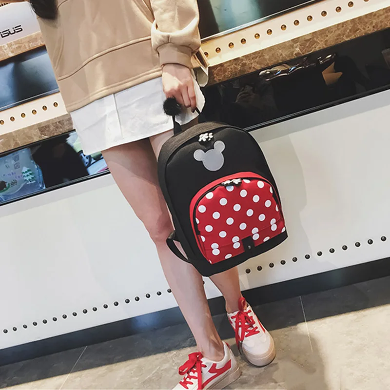Mummy Fashion Nappy Backpack Bag Large Cartoon Women Outdoor Multifunctional Baby care Mochila Mickey Cute Dot Diaper Bag T0715 (3)
