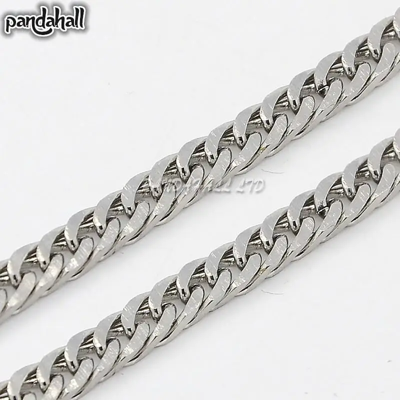 316 Stainless Steel Double Link Chains, for Men's Curb Chain Necklace