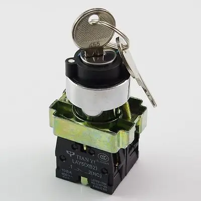 2-Normal-Open-3-Positions-Spring-Return-Key-Select-Selector-Switch ...
