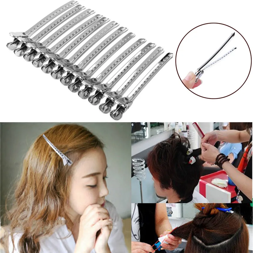 12pcs Hair Clips Barrettes Headwear Hairdressing Clips Clamp Salon