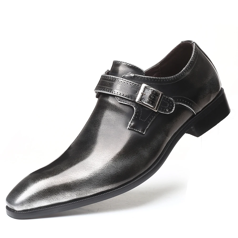 Итальянские модельные туфли; высококачественные повседневные лоферы; мужские свадебные вечерние туфли; мужские дизайнерские туфли на плоской подошве размера плюс 38-48 - Цвет: gray
