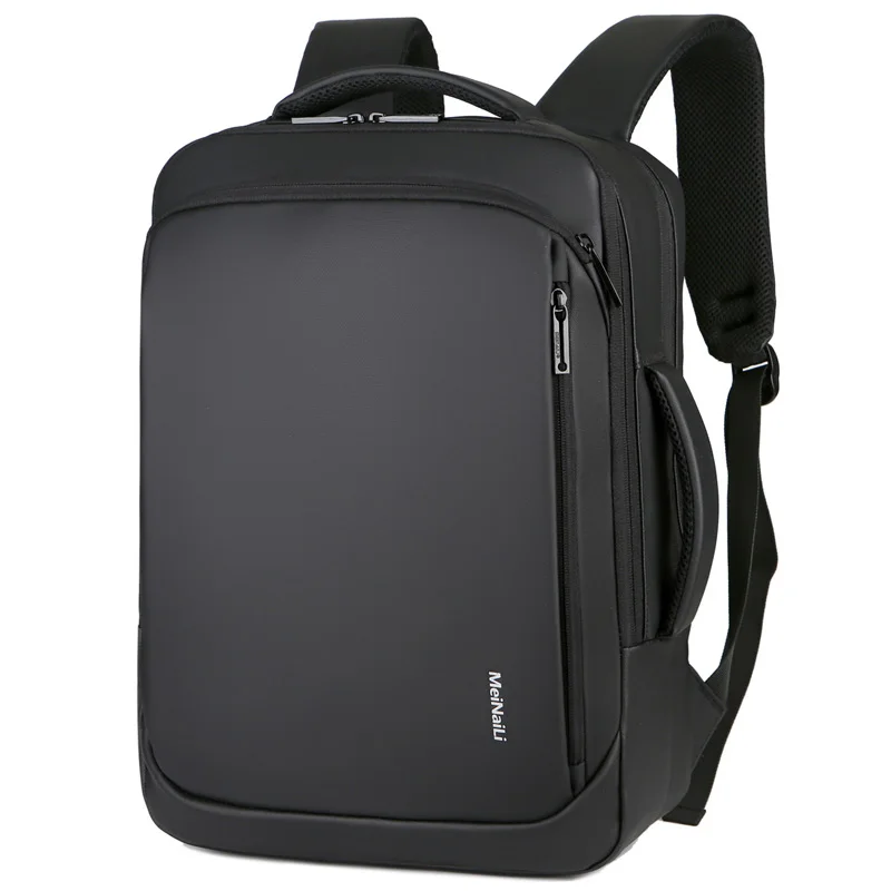 Многофункциональный рюкзак для ноутбука для мужчин противокражная сумка usb зарядка большая емкость износостойкость путешествия Бизнес школьный рюкзак - Цвет: Black