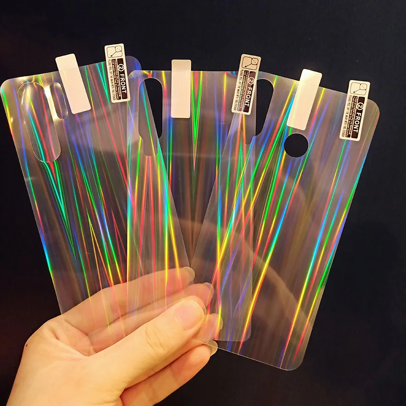 

Fashion Laser Transparent Clear Back Skin Phone Stickers for Huawei P20 P30 Mate 30 Pro P30 Lite Ultra Slim Soft Full Protector