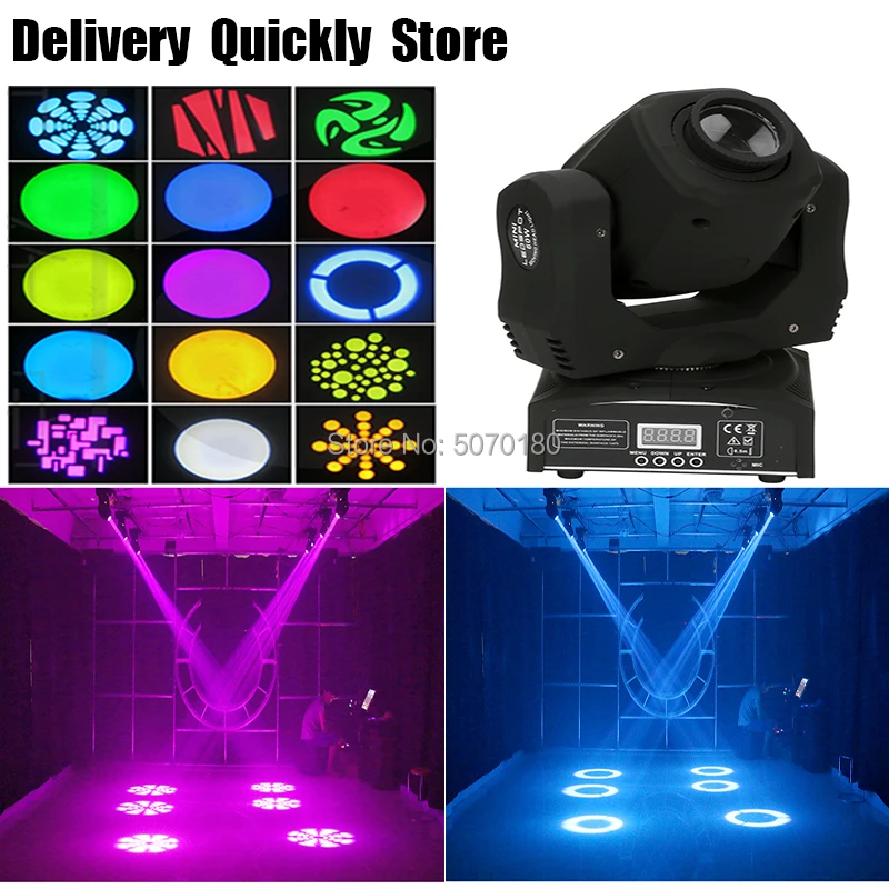 

High bright 60W mini Led disco gobo Moving Head have 3 prism rotate good Use for Home entertainment party KTV Night Club Dance