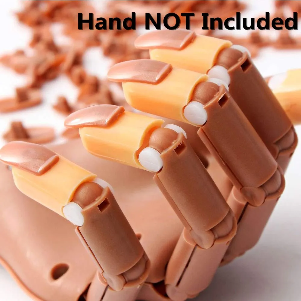 False Fake Nail Tips for Flexible Practice Model Training Hand Nails Refill Nail Art Tools Manicure Training Supplies  (7)_