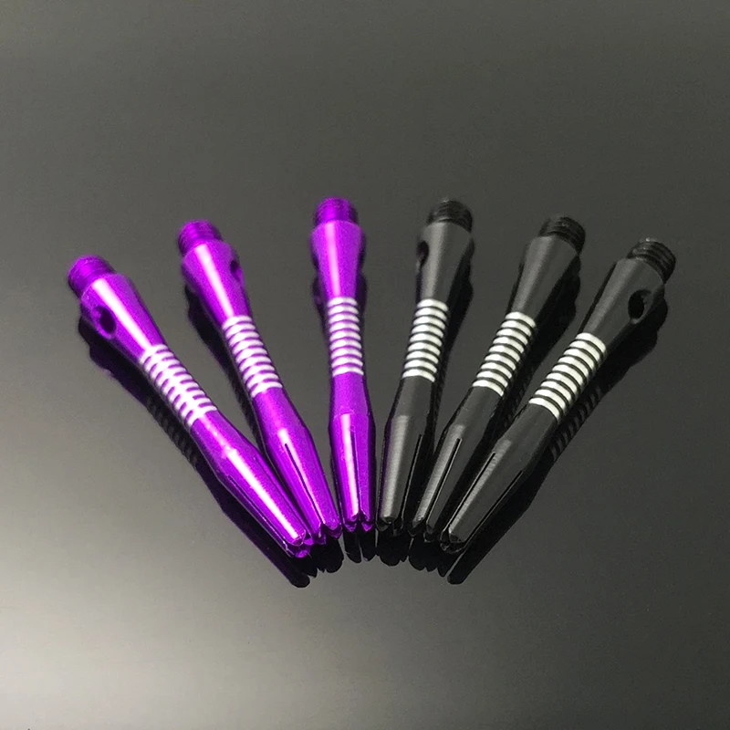 6 PCS/lot Aluminum Dart Shaft 43mm 2BA Thread Dart Accessories Black