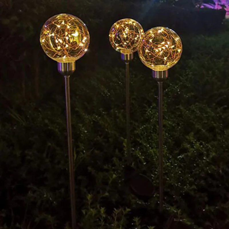 Emissor de Luz Solar do Gramado Plugue à Prova Decoração da Lâmpada de Jardim Luz do Jardim ao ar Diodo Solar Bola Água Livre Paisagem Luz Conveniente d' 5 DIODO EMISSOR de Luz Solar Do Gramado