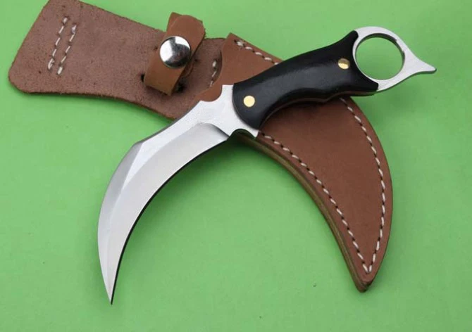 

Cs go karambit Camping Survival Neck Knife 5Cr13 Blade Micarta Handle Outdoor Multi Knives Tacticla Fixed Knives EDC Tools