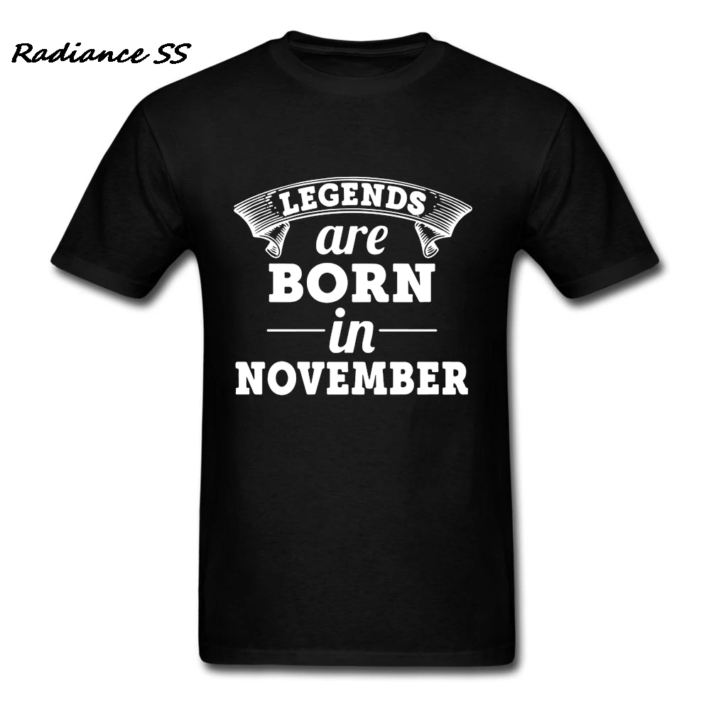 Новая брендовая мужская футболка высокого качества Legends Born In November с короткими