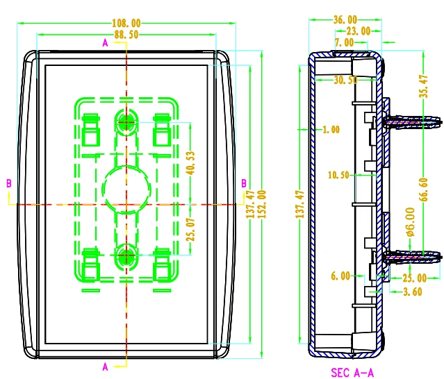 szomk plastic box enclosure for electronics wall mounting instrument enclosure pcb device box junction housing (19)