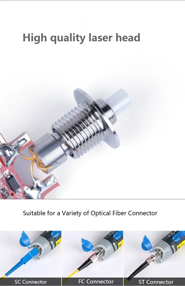 Визуальный дефектоскоп(VFL) 5 МВт ST/SC/FC Интерфейс волоконно-оптический кабель метр тестер с 2,5 мм разъем 5~ 8 км для сети FTTx