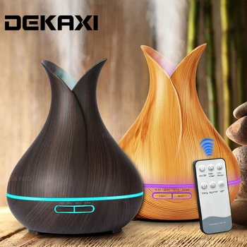 

DEKAXI 400ml Electric Ultrasonic Air Humidifier Essential Oil Diffuser Cool Mist Maker with Remote Control for Home