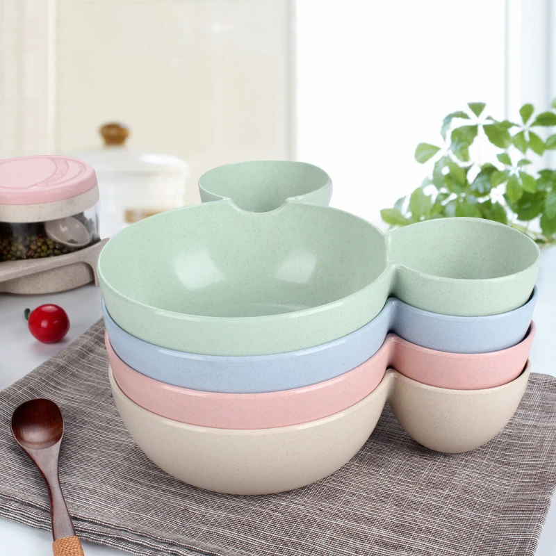 Children Baby Bowl Cute Dinner Tray Baby Dishes Fruit Plate Ear Style