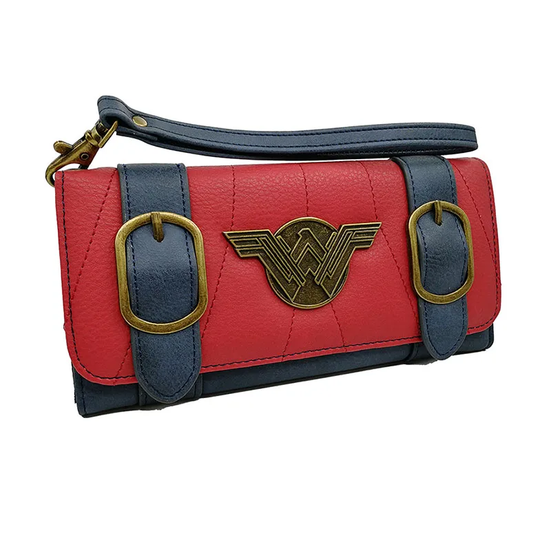

Tvoj poklon Wonder Woman Double Buckle Tri Fold Flap Wallet Credit Card Clutch