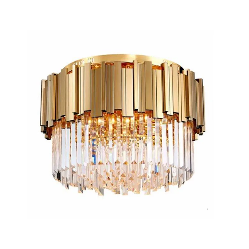 

Modern Round Gold Ceiling Crystal For Luxury Crystal Lights Bedroom Ceiling Led Home Interior Lighting Fixtures
