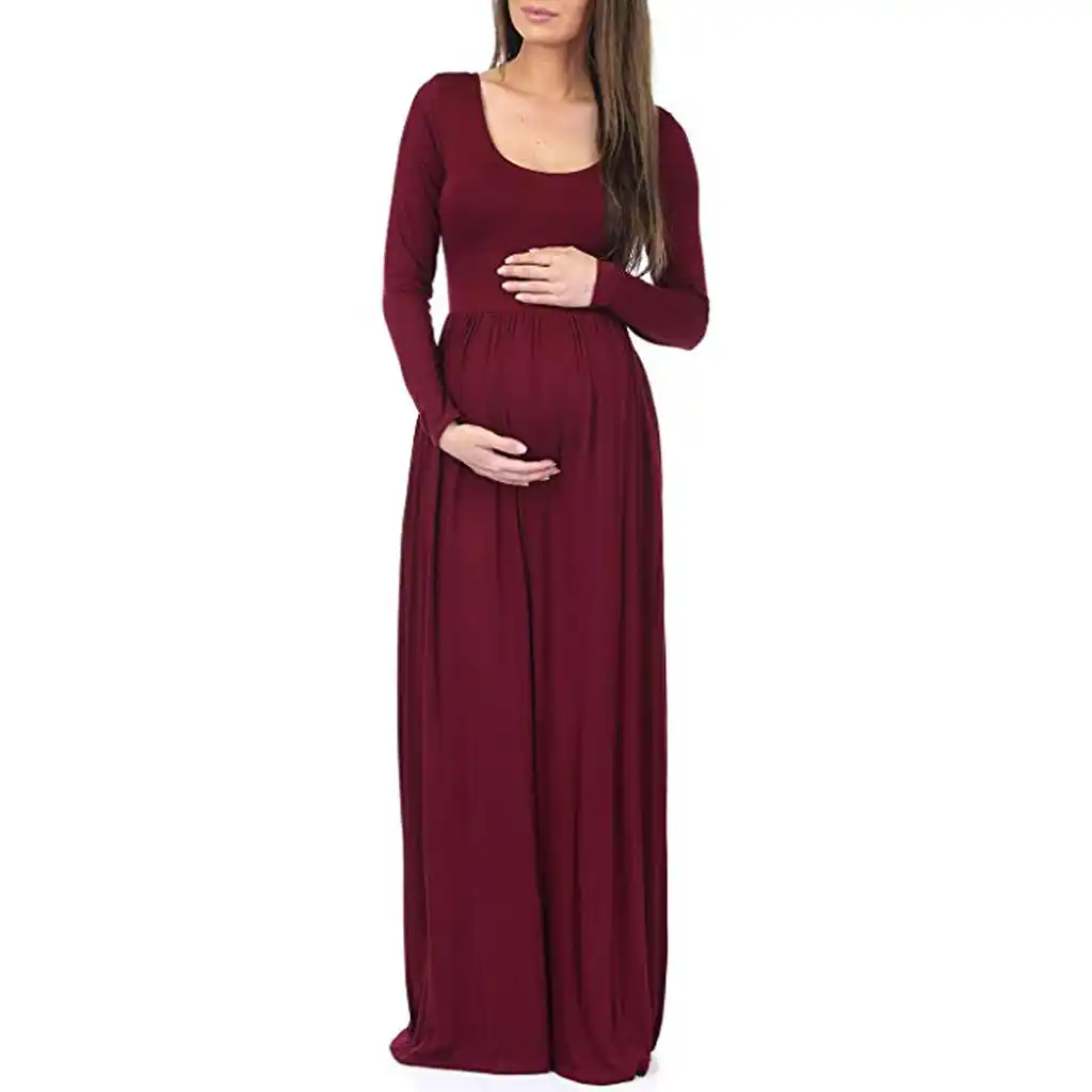 Christmas Print Maternity Dresses For Pregnant Women Clothes Santa