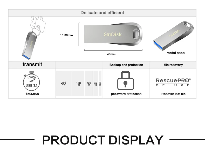 Двойной Флеш-накопитель SanDisk USB3.1 флеш-накопитель 32 ГБ флэш-накопитель 64Гб флеш-накопитель 128 ГБ U диск 256 ГБ металлическая 150 МБ/с. CZ74 для