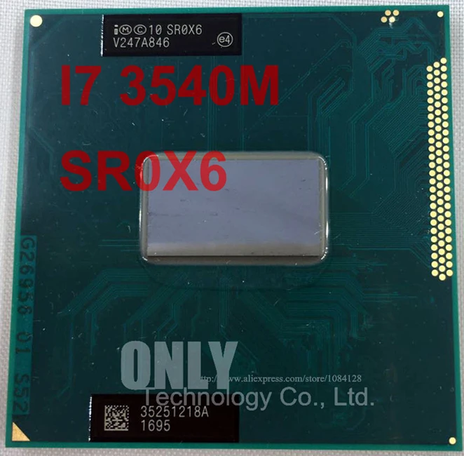 Процессор intel Core i7 3540M 3,0 GHz 4M двухъядерный процессор SR0X6 I7-3540M ноутбук процессор PGA 988 контактный разъем G2 процессор