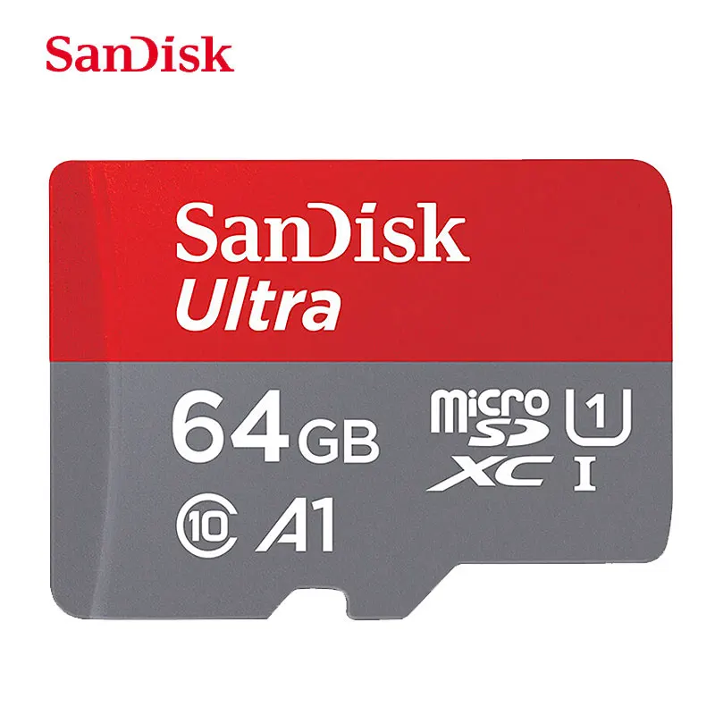 Карта памяти SanDisk, 64 ГБ, 32 ГБ, Micro SD карта, класс 10, 16 ГБ, 128 ГБ, 200 ГБ, 256 ГБ, Ultra A1, SDHC/SDXC, UHS-I, 98 МБ/s-100MB/s, tf-карты