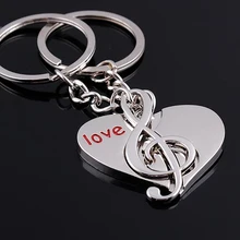 Уникальный брелок для ключей из сплава с милыми сердечками для влюбленных, 2 шт. подарок на день рождения