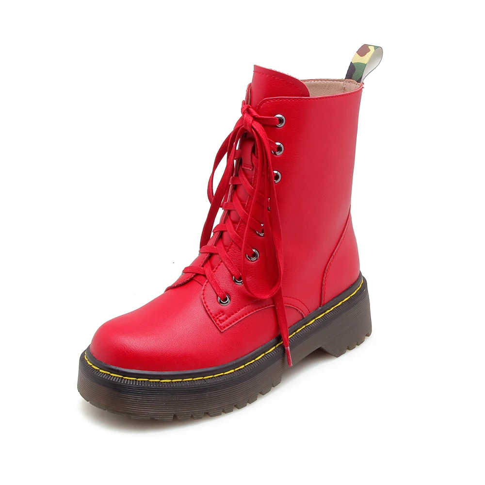Cheville 40 Liée Mode Taille Croix Hiver Cuir De En Blanc Chaussures Furtado Plat Bottes Automne white Femmes red Rouge Matin Arden Black 2018 Véritable wqRaIf0