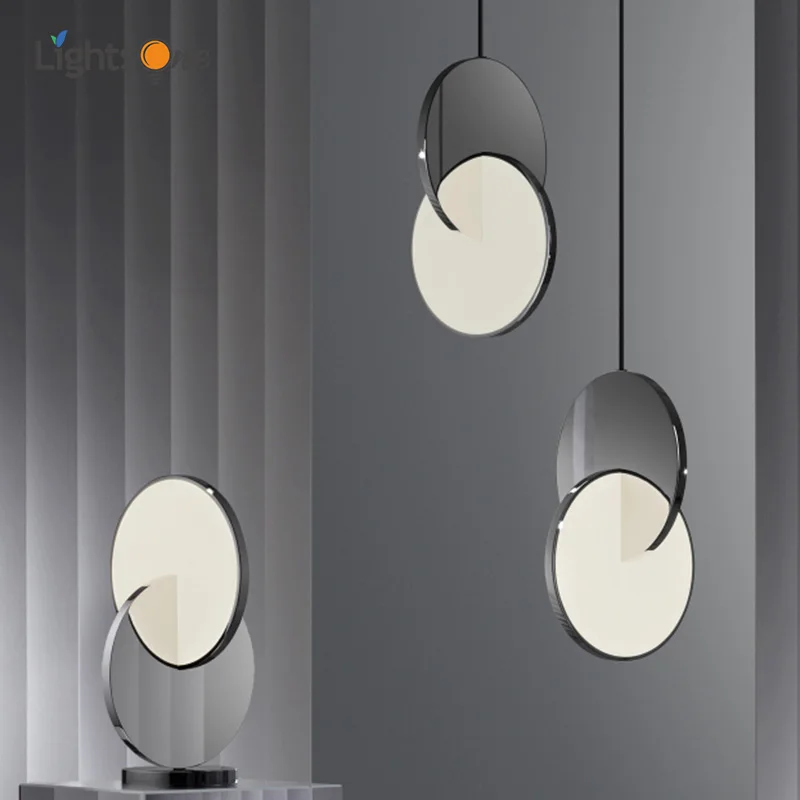 

Simple design Cross shape LED Pendant Light Modern Bar Restaurant high glossy stainless steel Pendant Lamp