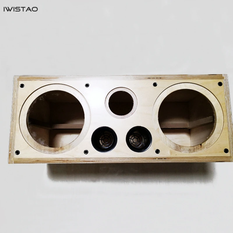 IWISTAO 4-inch Double Bass plus Treble Center Speaker Empty Enclosure 5.1 Home theater 12L HIFI Audio DIY