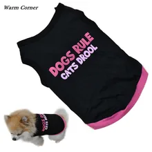 Heat Nook LM 2016 Summer time Small Canine Cat Pet Garments T Shirt Attire Garments Canine Rule Vest Free Delivery Sept 1