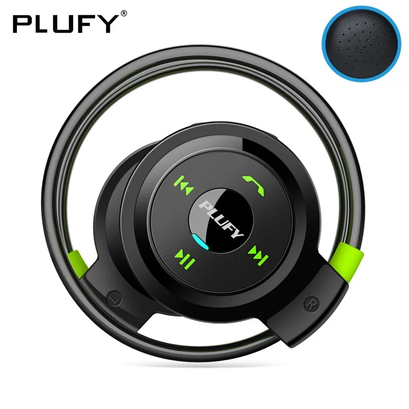 PLUFY Sports Bluetooth Headset CSR4 1 Neckband Wireless Headphones APT X Stereo Earphones With Mic Skin
