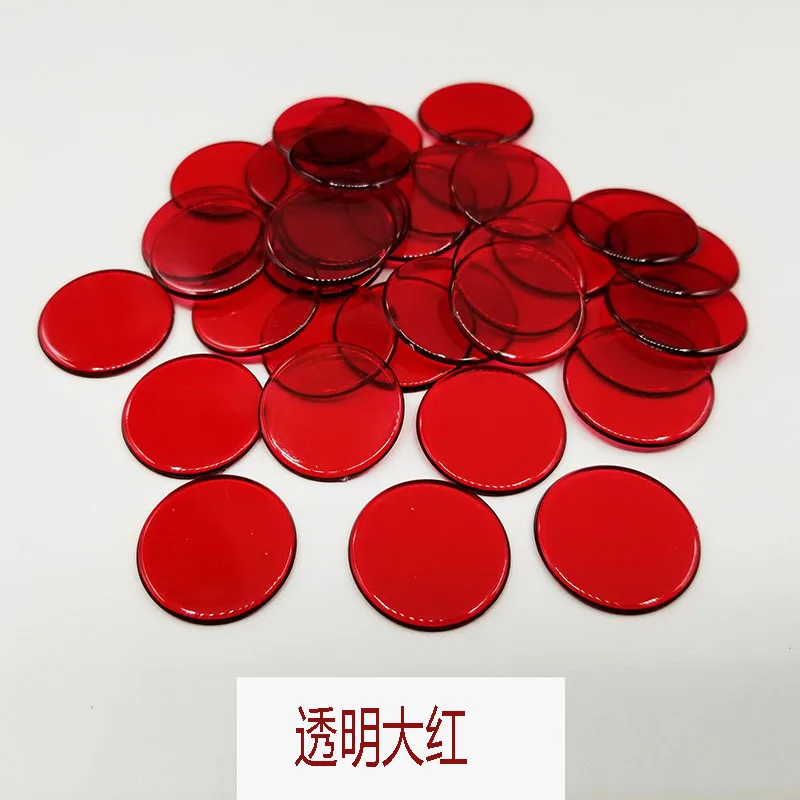 100pcs red 100 шт. рассчитывать бинго фишки пластиковые покерные фишки маркеры для бинго игровые карты для классной комнаты детей и карнавальные игры бинго - Цвет: 100pcs red