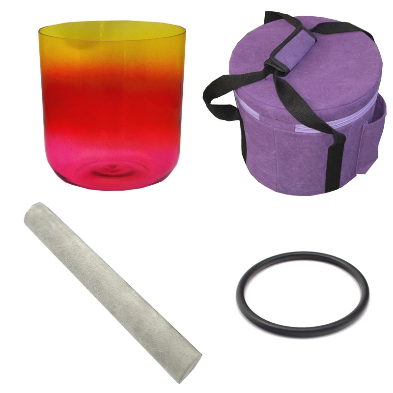 

HF 7 " Quartz Crystal Singing Bowl with Rainbow Light Customizabl Rainbow Note C/D/E/F/G/A/B/A# For Yoga Pure Heart with bag