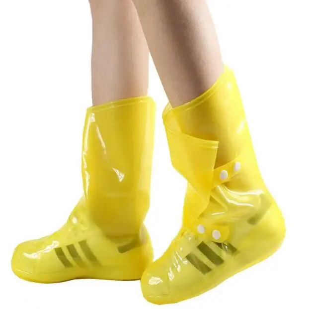 Женская многоразовая непромокаемая обувь; Водонепроницаемая нескользящая обувь; Уличная обувь; Чехлы для уггов; обувь на плоской подошве; обувь на высоком каблуке; 4 цвета - Цвет: Цвет: желтый
