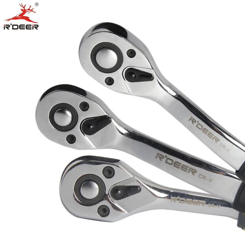 Ключ с храповым механизмом RDEER 1/2 дюйма 3/8 1/4 1 шт.|ratchet wrench|socket wrench1/2&quot ratchet wrench |