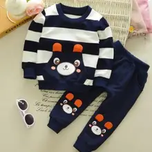 Детская одежда коллекция года, весенние комплекты одежды для мальчиков детская одежда с длинными рукавами для девочек детская футболка+ штаны, 2 предмета для 0, 1, 2, 3, 4 лет, QHQ077