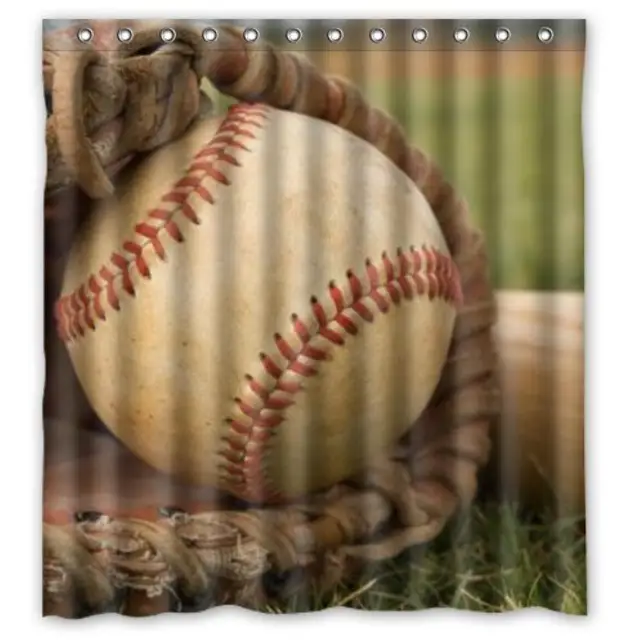 Special Custom Vintage Baseball Custom Shower Curtain Waterproof