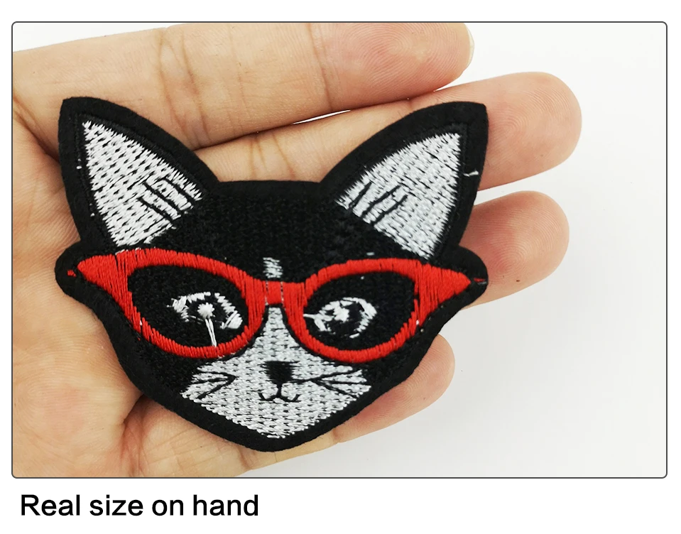 3D Applique Flower Embroidery Patches For Clothing Iron On Badges For Clothes Cute Cat Popcorn Heart Love Girl Patch (4)