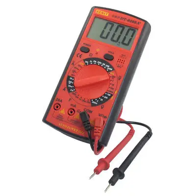 

DT-9205A AC/DC Voltmeter Ammeter Resistance Digital Multitester Red Black