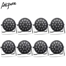 8 шт./лот 18 pcs12W светодиодные лампы RGBW 4 в 1 18*12 Вт ABS Par Led DMX512 дискотечное освещение