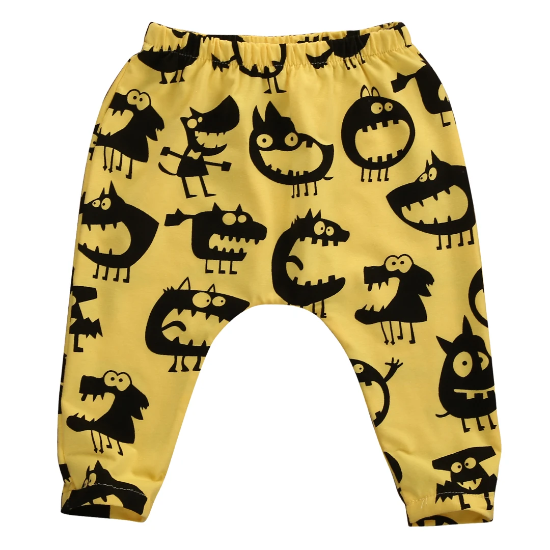 Pudcoco/штаны для малышей хлопковые длинные штаны-шаровары для маленьких мальчиков и девочек, штаны, леггинсы - Цвет: Цвет: желтый