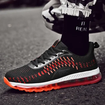 

YRRFUOT Big Size Men's Air Cushion Sports Shoes High Quality Outdoor Soft Bottom Sneakers Air Mesh Breathable Men Running Shoes