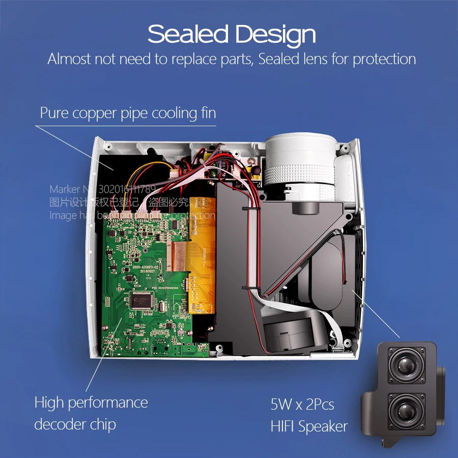Marca AUN Full HD proyector 1920x1080 P resolución F30. 5500 lúmenes 3D LED Beamer para teatro en casa Puede ser comparado con 4 K - 4