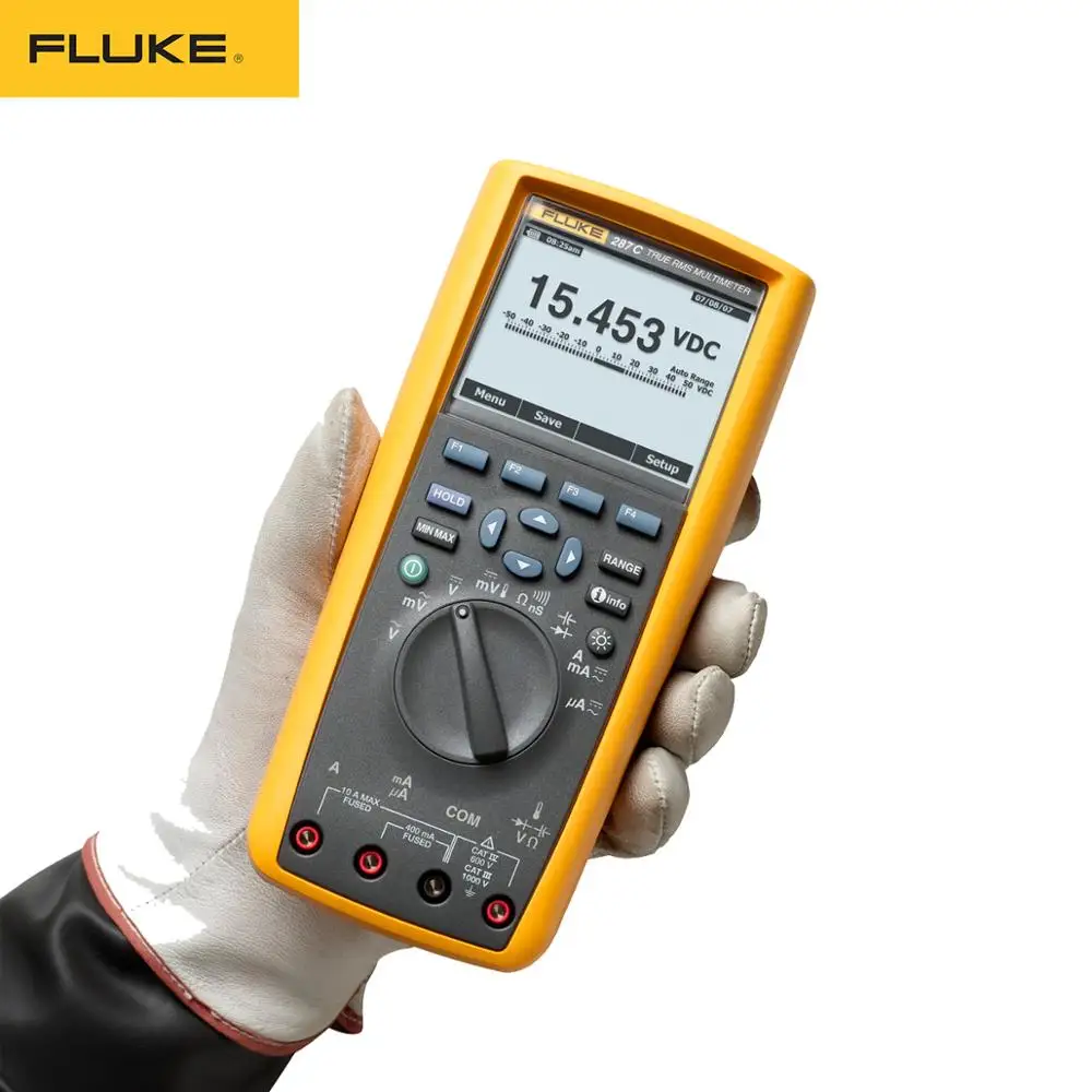 Цифровой мультиметр Fluke 287C с истинным эффективным значением, функция захвата тренда, высококачественный ручной мультиметр FLUKE 287 287CN