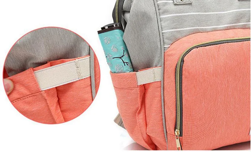 CROAL CHERIE Striped Baby Care Diaper Bag Backpack Organizer High Capacity Changing Nappy Bag For Mom Backpack 274215cm (13)