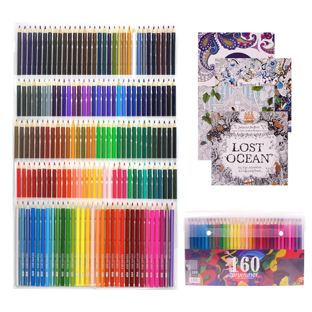 

Premium 160 Colors Wood Colored Pencils Set Artist Painting Oil Based Pencil for School Drawing Sketching Art Supplies